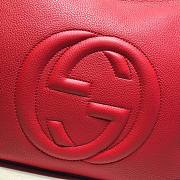 Gucci Soho Shoulder Bag In Red 408825 Size 35x35x15cm - 5
