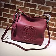 Gucci Soho Shoulder Bag In Wine Red 408825 Size 35x35x15cm - 1
