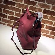 Gucci Soho Shoulder Bag In Wine Red 408825 Size 35x35x15cm - 4