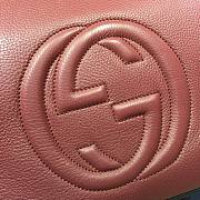 Gucci Soho Shoulder Bag In Wine Red 408825 Size 35x35x15cm - 6