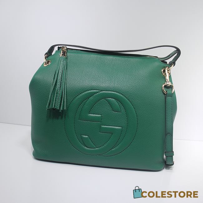 Gucci Soho Shoulder Bag In Green 408825 Size 35x35x15cm - 1
