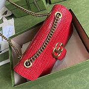 Gucci GG Marmont Crocodile Leather Shoulder Bag 443497 Size 26x15x7cm - 2