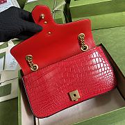 Gucci GG Marmont Crocodile Leather Shoulder Bag 443497 Size 26x15x7cm - 5