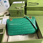 Gucci GG Marmont In Blue Crocodile Leather Shoulder Bag 26cm - 5