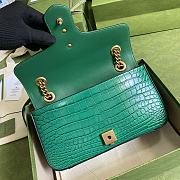 Gucci GG Marmont In Blue Crocodile Leather Shoulder Bag 26cm - 2