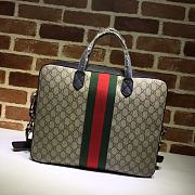 Gucci Web GG Supreme Canvas Briefcase 387102 Size 37x29x6.5cm - 1