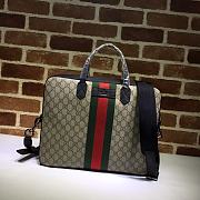 Gucci Web GG Supreme Canvas Briefcase 387102 Size 37x29x6.5cm - 4