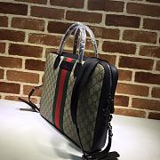 Gucci Web GG Supreme Canvas Briefcase 387102 Size 37x29x6.5cm - 3