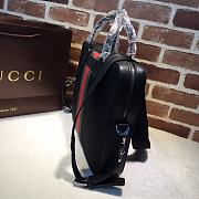 Gucci Web GG Supreme Briefcase In Black 387102 Size 37x29x6.5cm - 6