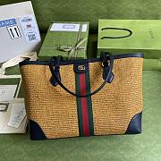 Gucci Ophidia GG Medium Tote Bag In Brown Webbing 631685 Size 38x28x14cm - 1