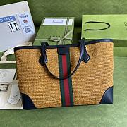 Gucci Ophidia GG Medium Tote Bag In Brown Webbing 631685 Size 38x28x14cm - 2