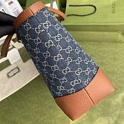 Gucci Ophidia GG Medium Tote Bag Blue Denim 631685 Size 38x28x14cm - 6
