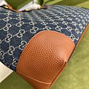 Gucci Ophidia GG Medium Tote Bag Blue Denim 631685 Size 38x28x14cm - 5