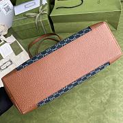Gucci Ophidia GG Medium Tote Bag Blue Denim 631685 Size 38x28x14cm - 4