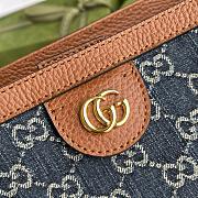 Gucci Ophidia GG Medium Tote Bag Blue Denim 631685 Size 38x28x14cm - 3