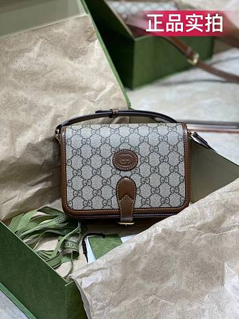 Gucci Mini Shoulder Bag With Interlocking 671620 Size 20x17x8cm