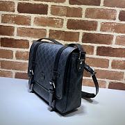 Gucci Messenger Bag In Black GG Supreme 658542 Size 28x24x8.5cm - 3