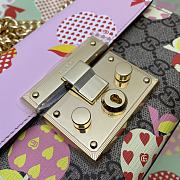 Gucci Padlock Heart Apple Pattern Small Shoulder Bag 409487 Size 20cm - 5