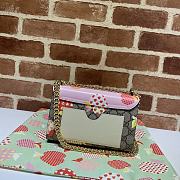 Gucci Padlock Heart Apple Pattern Small Shoulder Bag 409487 Size 20cm - 3