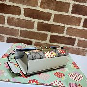 Gucci Padlock In Blue Heart Apple Pattern Small Shoulder Bag 409487  - 3