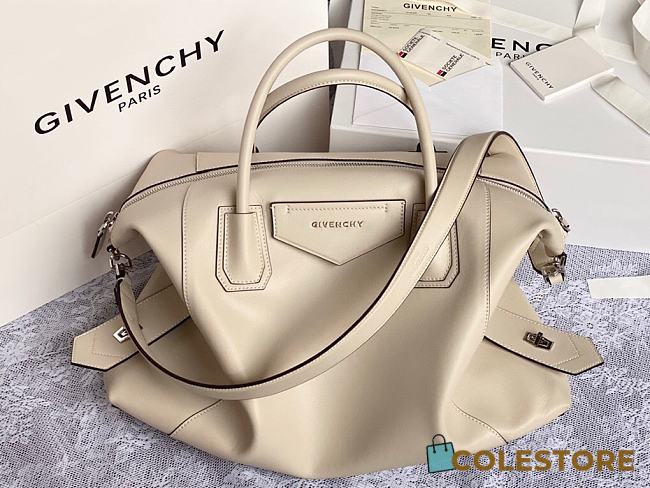 Givenchy Antigona Soft Tote Bag In White BB50F Size 45x9x35cm - 1