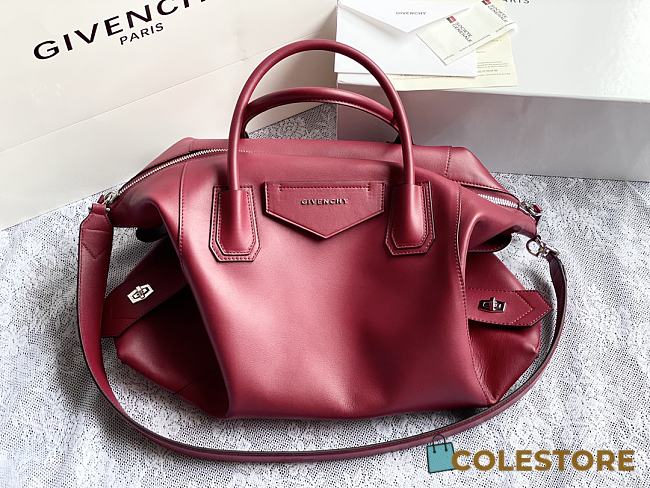 Givenchy Antigona Soft Tote Bag In Red BB50F Size 45x9x35cm - 1