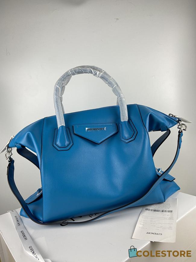 Givenchy Antigona Soft Tote Bag In Ocean Blue BB50F Size 45x9x35cm - 1