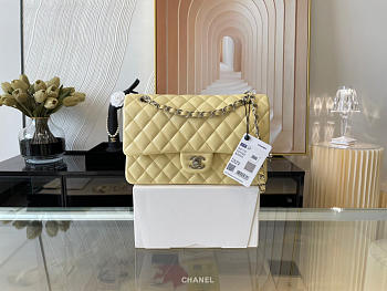 Chanel Classic Flap Bag Calfskin Quilted Leather Size 25.5cm