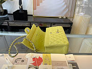 Chanel Classic Flap Bag In Yellow Calfskin Quilted Leather Size 25.5cm - 5