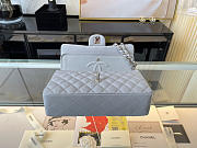 Chanel Classic Flap Bag In Dusty Grey Calfskin Quilted Leather Size 25.5cm - 3