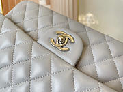 Chanel Classic Flap Bag In Dusty Grey Calfskin Quilted Leather Size 25.5cm - 4