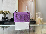 Chanel Classic Flap Bag In Purple Calfskin Quilted Leather Size 25.5cm - 4