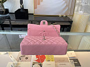 Chanel Classic Flap Bag In Pink Calfskin Quilted Leather Size 25.5cm - 2
