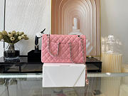Chanel Classic Flap Bag In Pink Calfskin Quilted Leather Size 25.5cm - 3