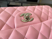 Chanel Classic Flap Bag In Pink Calfskin Quilted Leather Size 25.5cm - 4