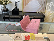 Chanel Classic Flap Bag In Pink Calfskin Quilted Leather Size 25.5cm - 6