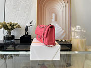 Chanel Classic Flap Bag In Rose Calfskin Quilted Leather Size 25.5cm - 3