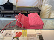 Chanel Classic Flap Bag In Rose Calfskin Quilted Leather Size 25.5cm - 5
