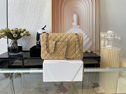 Chanel Classic Flap Bag In Beige Calfskin Quilted Leather Size 25.5cm - 2
