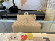 Chanel Classic Flap Bag In Beige Calfskin Quilted Leather Size 25.5cm - 3