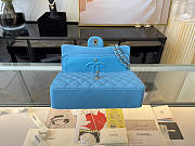 Chanel Classic Flap Bag In Blue Calfskin Quilted Leather Size 25.5cm - 5