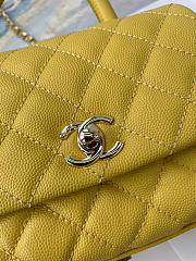 Coco Chanel Mini Hand Bag In Yellow Calfskin Leather Size 13×19×9cm - 2