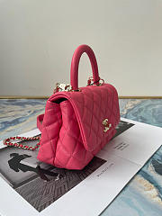 Coco Chanel Mini Hand Bag In Blush Calfskin Leather Size 13×19×9cm - 6