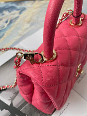 Coco Chanel Mini Hand Bag In Blush Calfskin Leather Size 13×19×9cm - 5
