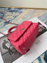 Coco Chanel Mini Hand Bag In Blush Calfskin Leather Size 13×19×9cm - 4