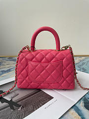 Coco Chanel Mini Hand Bag In Blush Calfskin Leather Size 13×19×9cm - 3