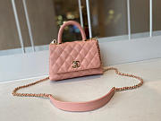 Coco Chanel Mini Hand Bag In Light Pink Calfskin Leather Size 13×19×9cm - 1