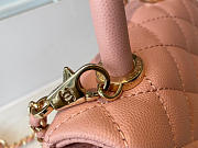 Coco Chanel Mini Hand Bag In Light Pink Calfskin Leather Size 13×19×9cm - 4