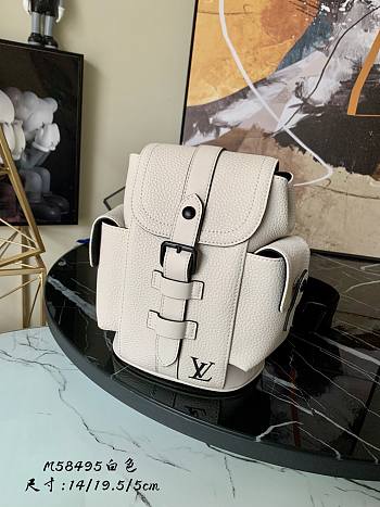 Louis Vuitton Christopher In White XS M58495 Size 14x19.5x5cm