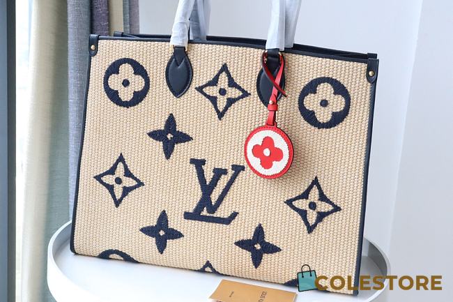 Louis Vuitton Onthego Monogram Raffia In Black M57723 Size 41×34×19cm - 1